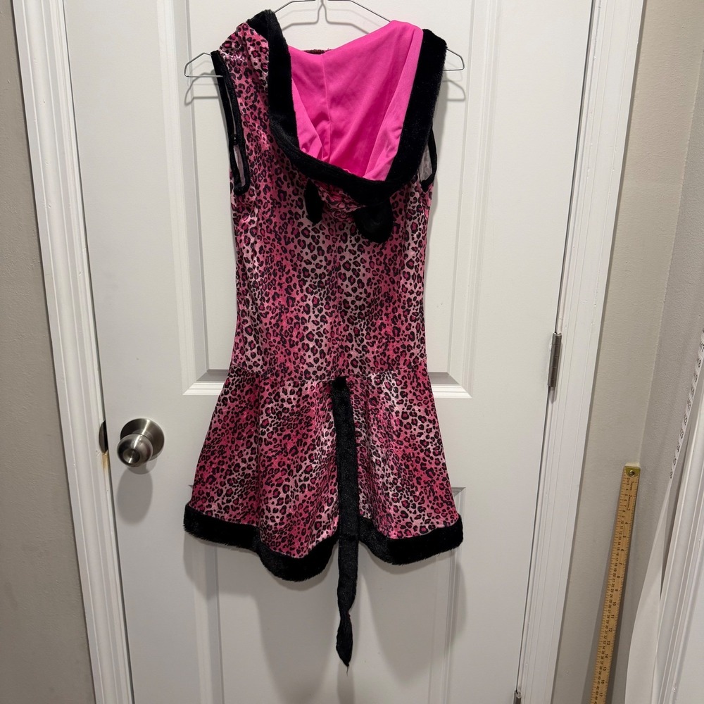 Sassy Kitty Womens Costume Dress Pink Leopard Print One Size Fits Most - Picture 4 of 7